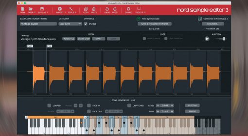 Nord Sample Editor 3: kostenlose Bearbeitungs-Software für Nord Keyboards