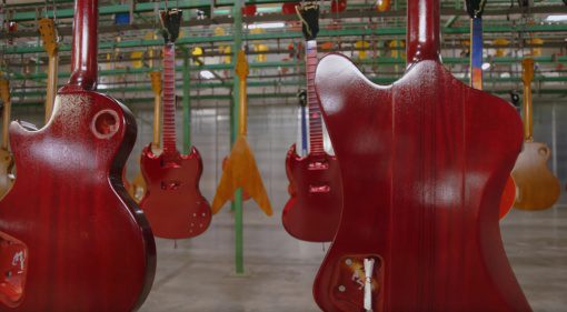 Gibson TV Fabrik Bilder Firebird Les Paul SG