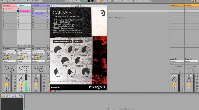 Puremagnetik Canvas: mit diesem kostenlosen Texture Microsampler Plug-in unterstützt ihr den Musiker