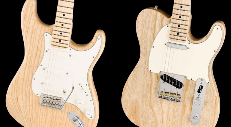 Fender limited edition Raw Ash American Performer Stratocaster and Telecaster