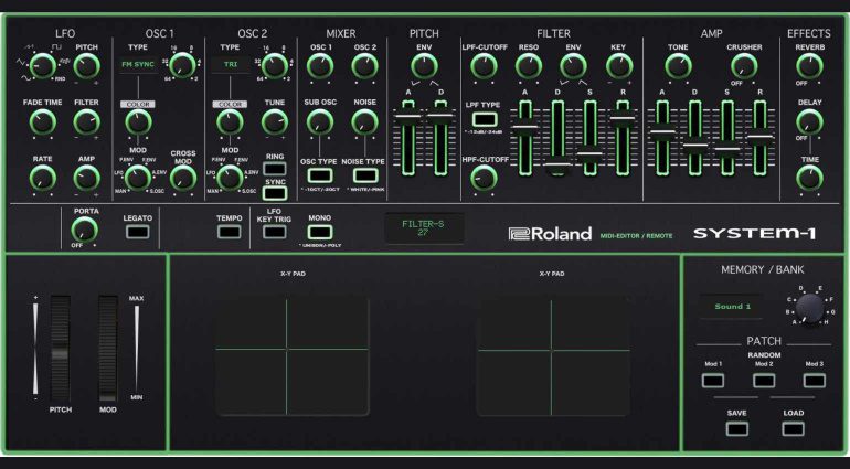 Momo Müller Roland System-1 Editor