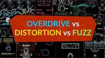 Overdrive Distortion Fuzz Effekt Pedale Teaser Liste