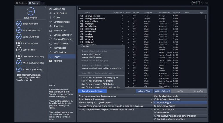 Tracktion Waveform 11 Free: Plug-in von Dritthersteller