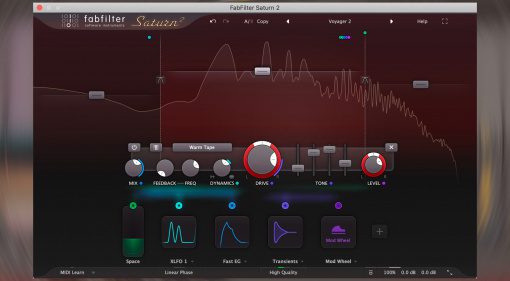 FabFilter Saturn 2: großes Update des Multiband Saturators veröffentlicht!