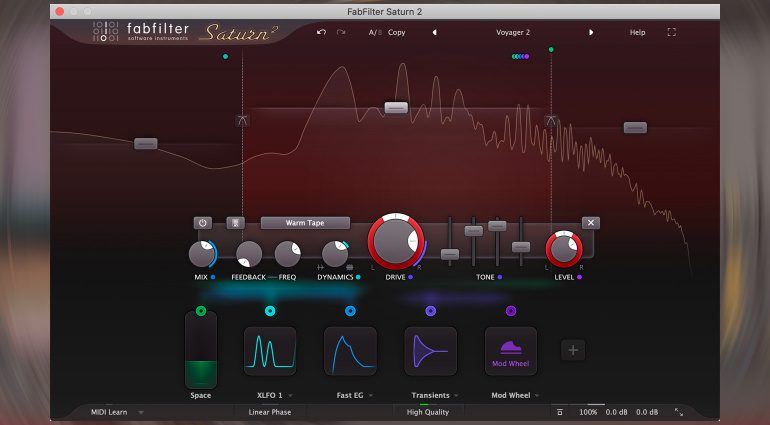 FabFilter Saturn 2: großes Update des Multiband Saturators veröffentlicht!