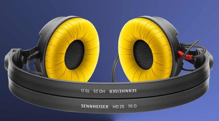 Sennheiser HD-25 plus extra Earpads in gelb für 99,- statt 149,-