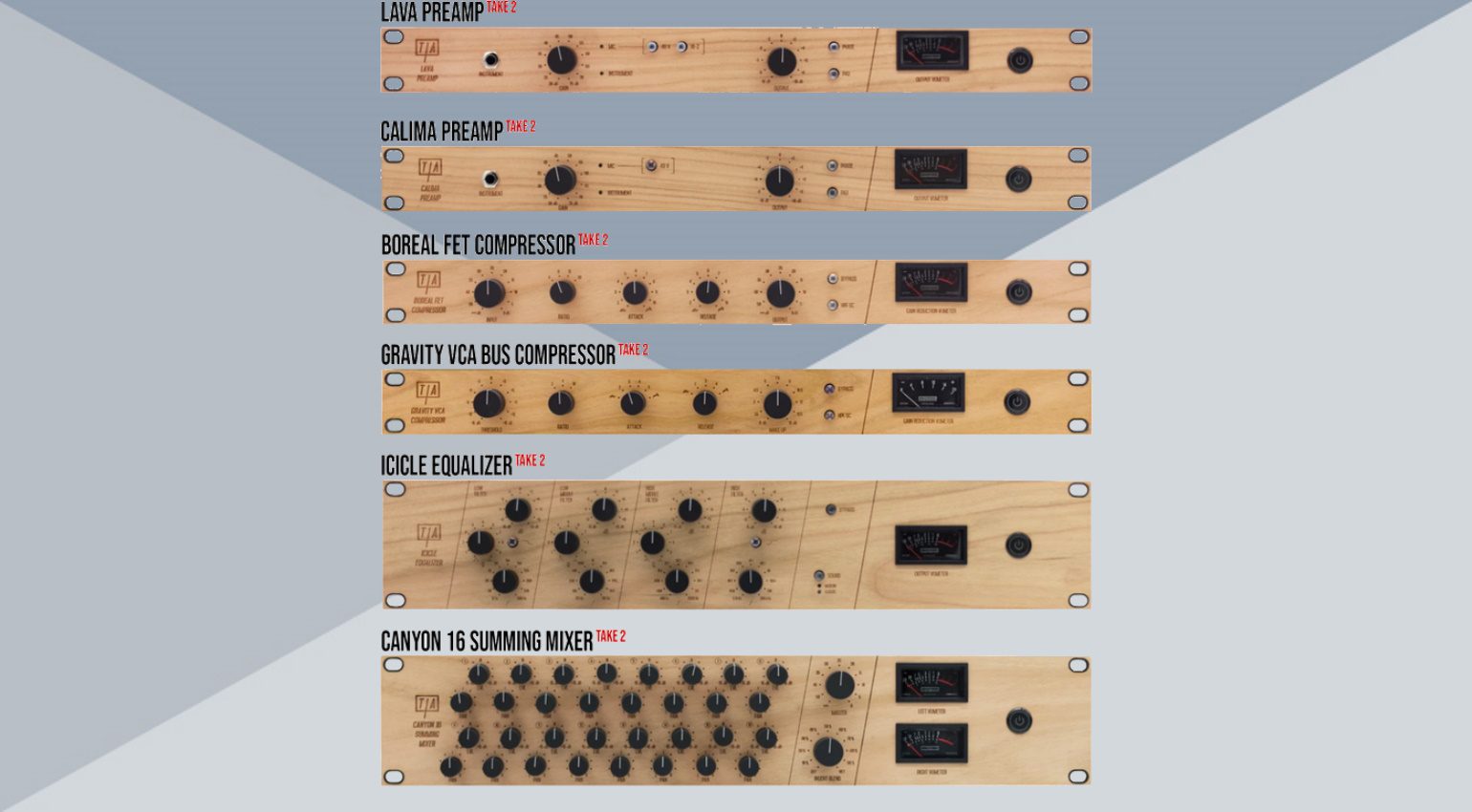 Preamps, Kompressoren und Mixer von Tierra Audio