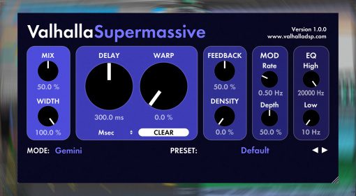 Kostenlos: Valhalla DSP verschenkt Supermassive Delay und Reverb Plug-in