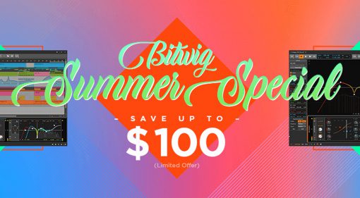 Deal: Bitwig Summer Sale Special - 80 Euro Rabatt auf Bitwig Studio