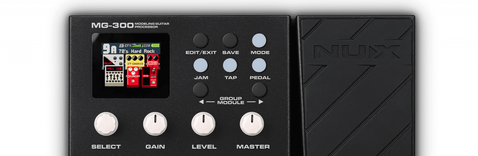 NUX MG300 Modeling Guitar Processor vollgepackt mit Funktionen