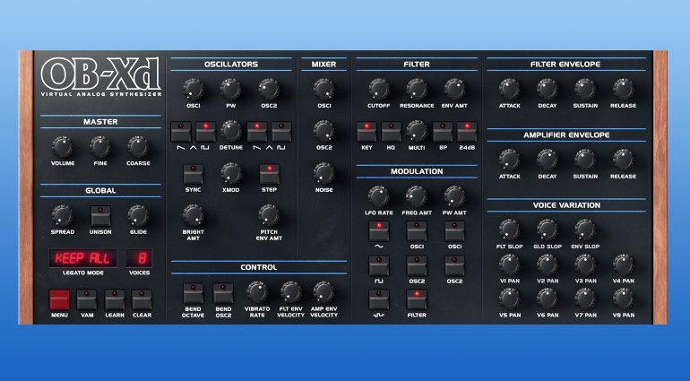 discoDSP OB-Xd 2.0