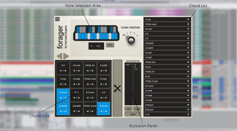 Harvest Plugins Forager: kreatives Arbeiten mit Harmonien und Akkorden