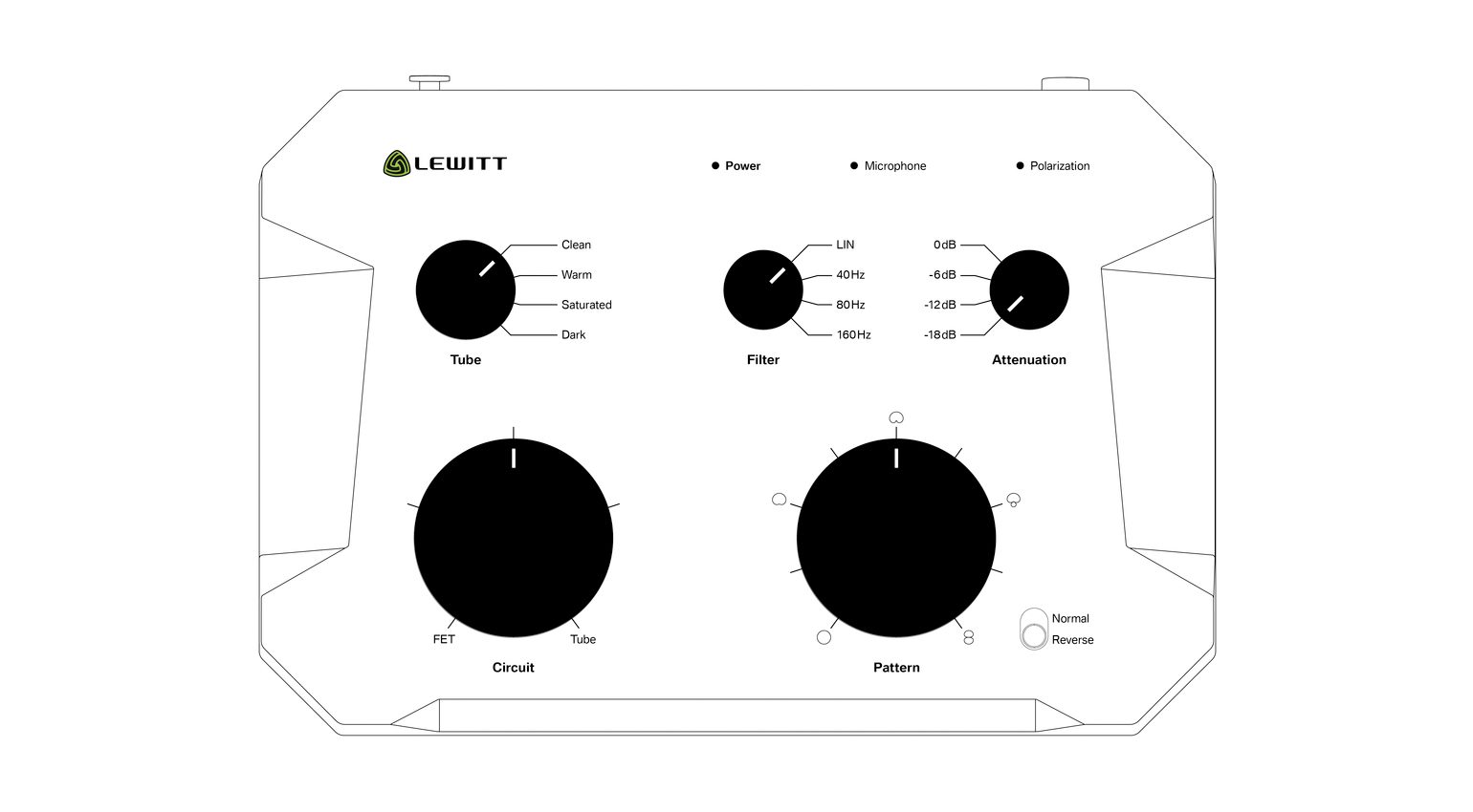 LEWITT Project 1040 Bedienung/Netzteil Layout