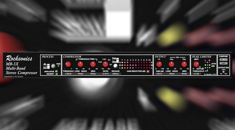 Rocksonics MB-3X: der legendäre Multiband Mastering Kompressor als Plug-in