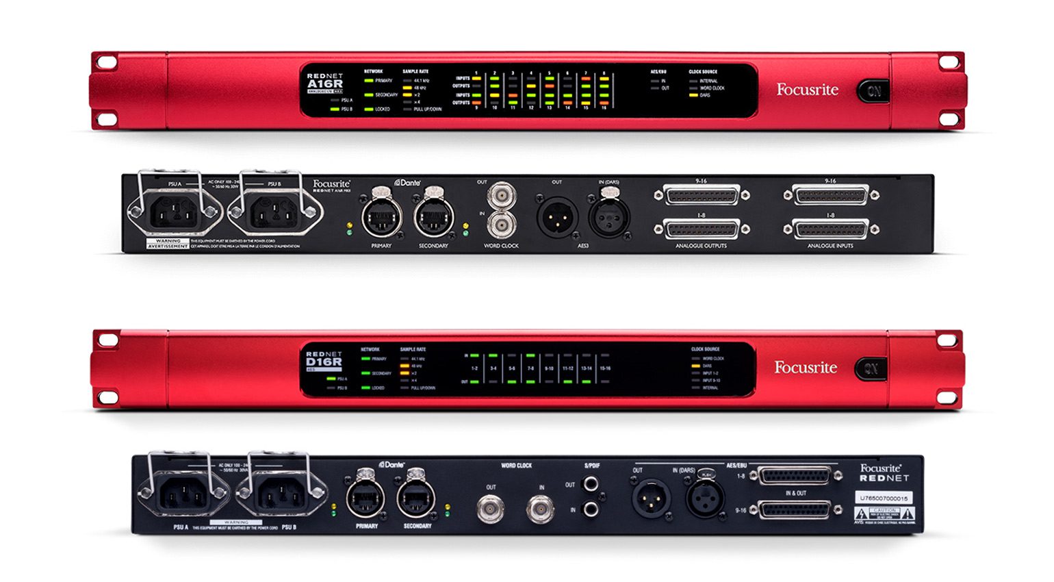 Focusrite Pro RedNet A16R MkII und RedNet D16R MkII