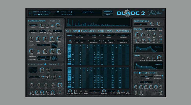 Rob Papen Blade 2 Arpeggiator-Sektion