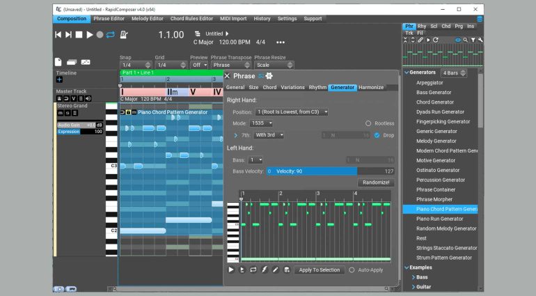 MusicDevelopments RapidComposer 4 Phrase Generator