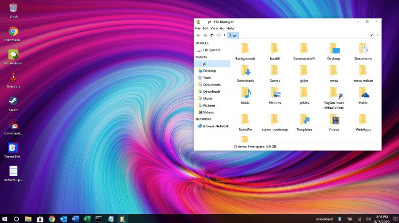TwisterOS Linux Windows 10 Look
