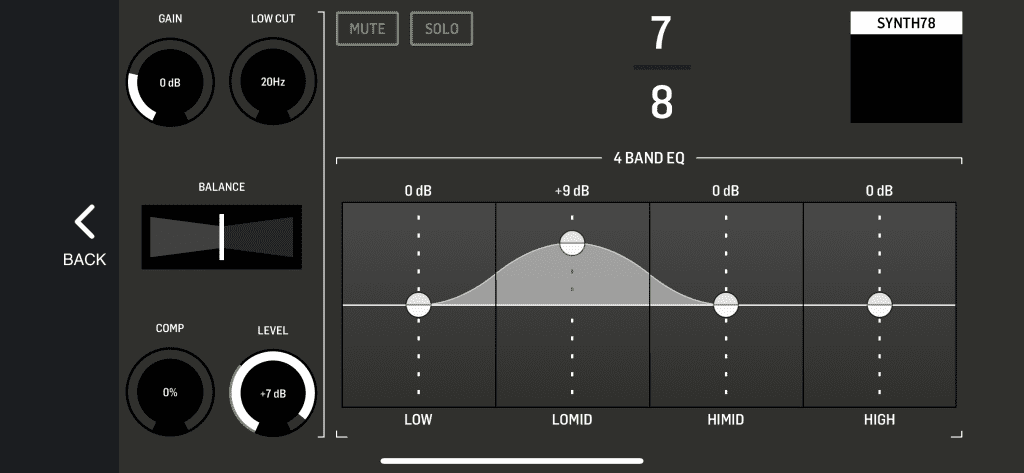 Behringer Flow8 App Channel EQ