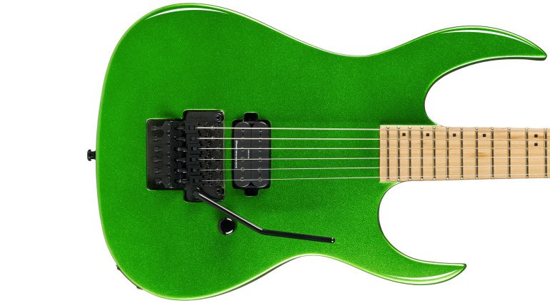 BC Rich Gunslinger II Prophecy Green Teaser White