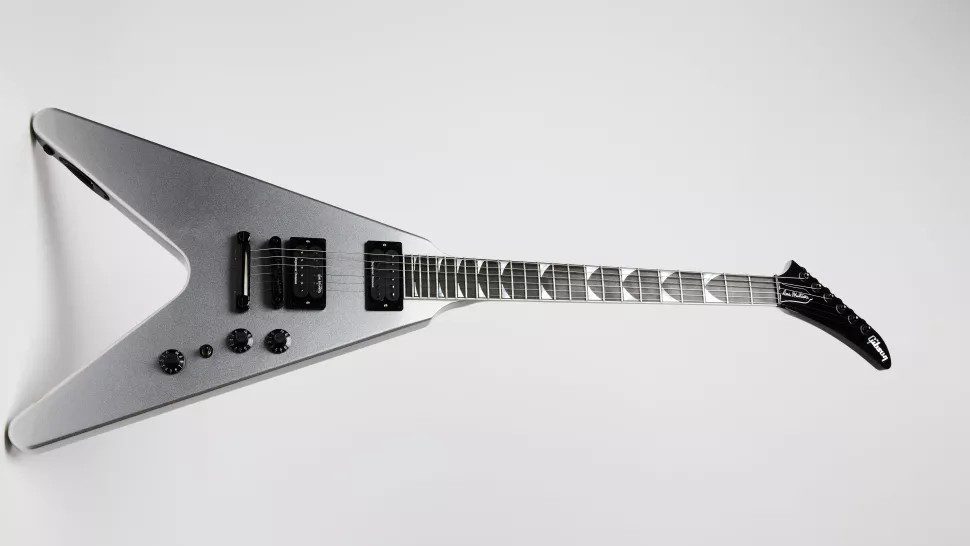 Gibson Dave Mustaine Silver Flaying V