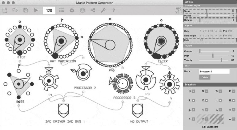 Kostenlos: Vielseitiger Music Pattern Generator für macOS, Windows und Linux