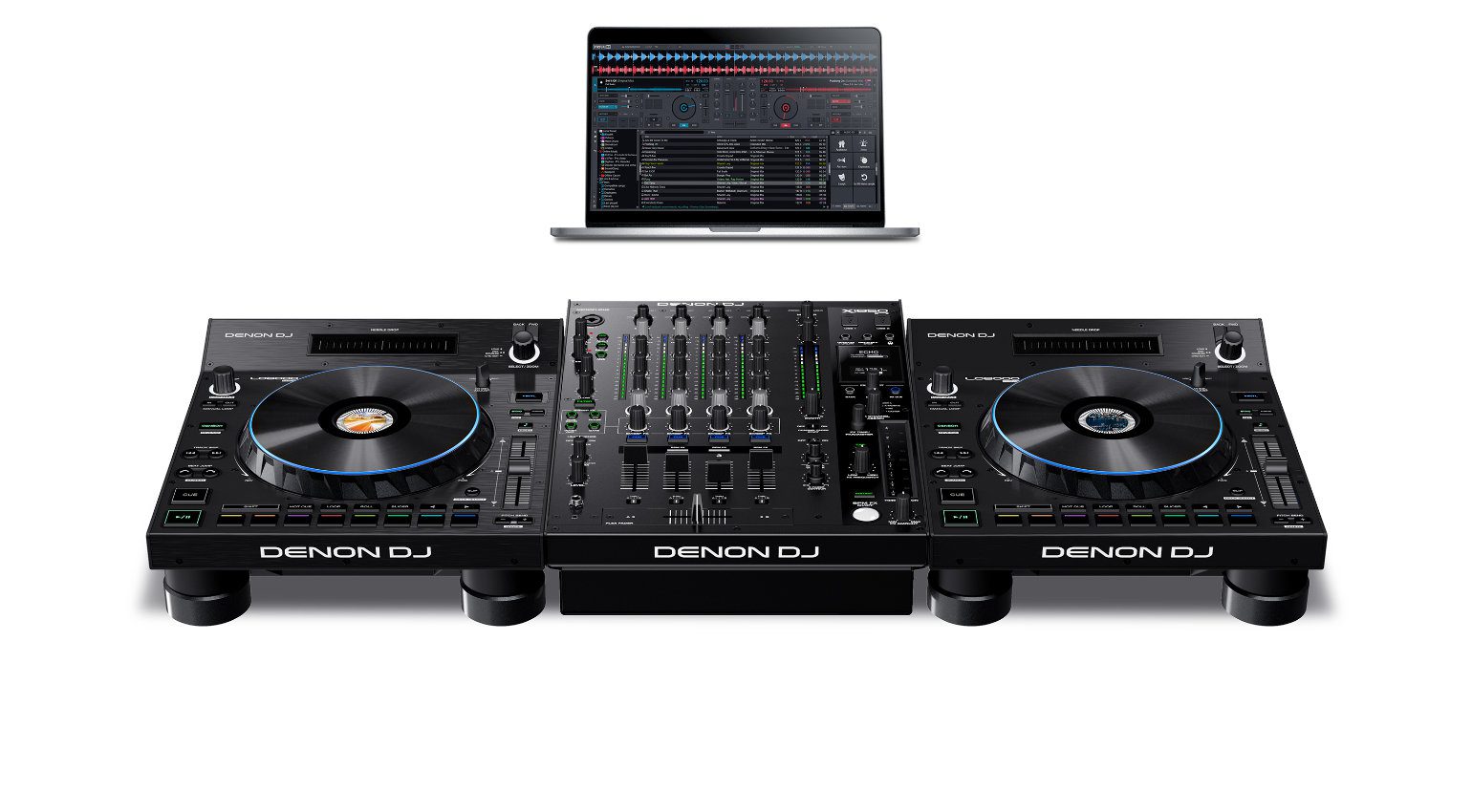 Denon DJ LC6000 Deck-Controller steuert Mediaplayer und DJ-Software