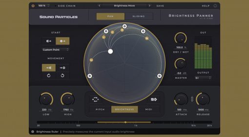 Sound Particles Brightness Panner: dynamisch Klänge fliegen lassen