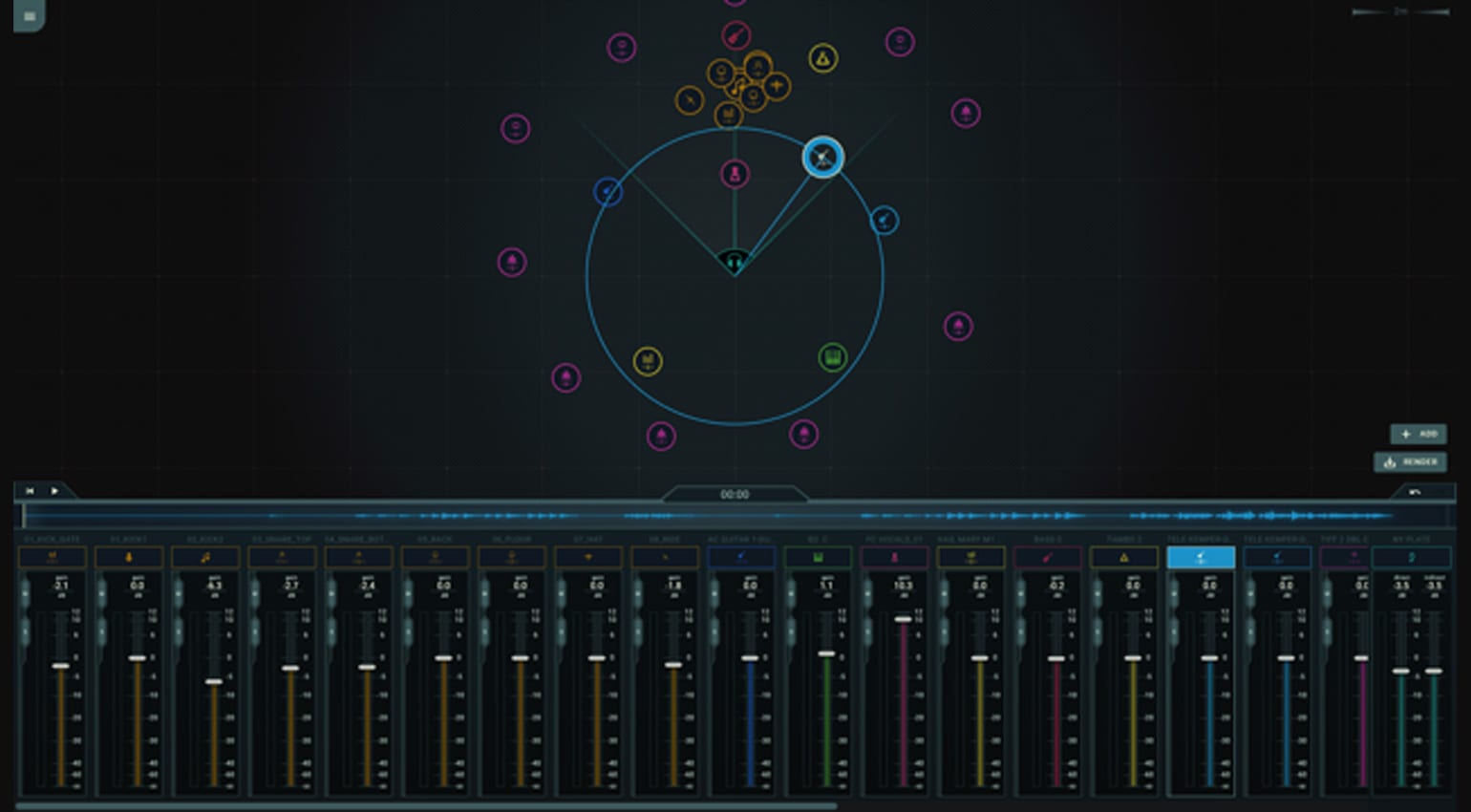 Immersion Networks Mix³ (Mix Cubed) Interface