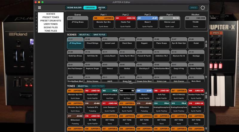 roland jupiter x synth editor