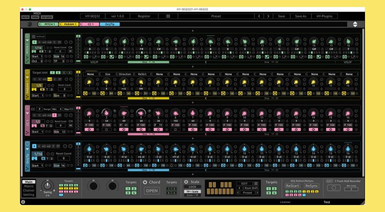 HY-Plugins HY-SEQ32: virtuell analoger 32-Step Sequencer