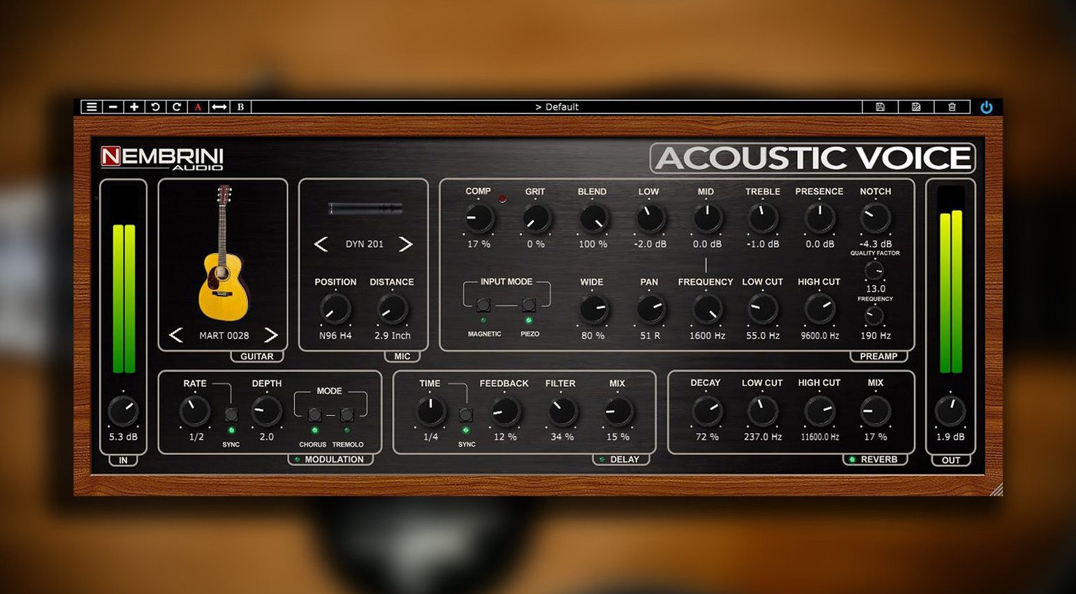 Voice plugin. Nembrini Audio - Acoustic Voice Guitar preamp. Nembrini Audio - Acoustic Voice Guitar preamp 1.0.0. Acoustic Audio VST. Acoustic Voice v1.0.1 Nembrini.