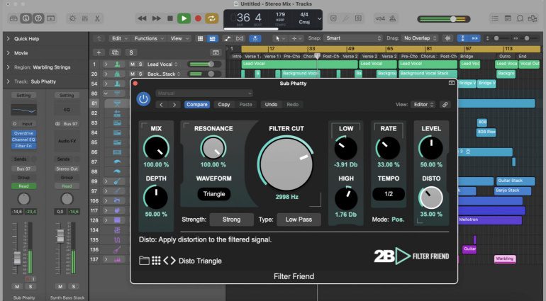 2B Played Filter Friend: Kreatives Filter-Plug-in mit Distortion und Sync für unter 20 €