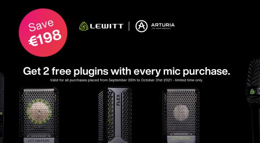 Lewitt verschenkt im Oktober Arturia Plug-ins im Wert von 198 Euro