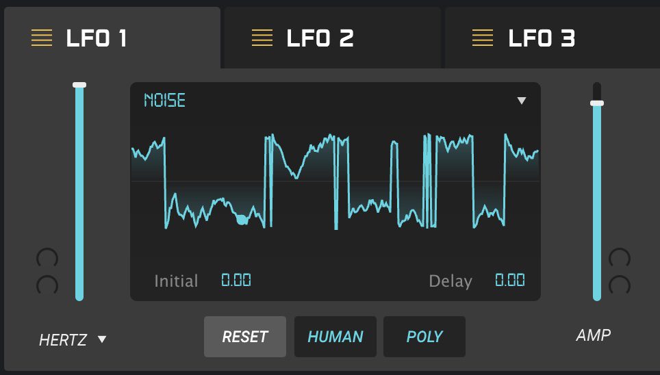 LFO mit Noise Waveform