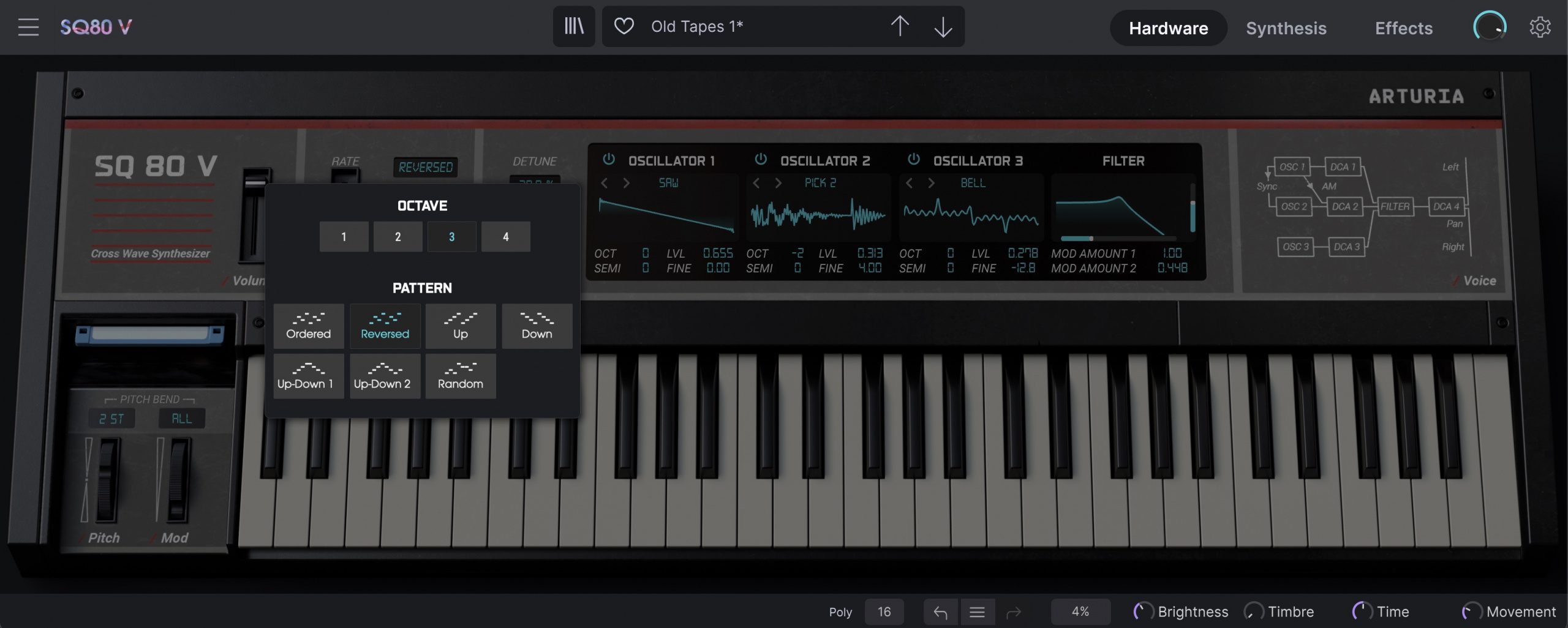 SQ80 Synth Ansicht