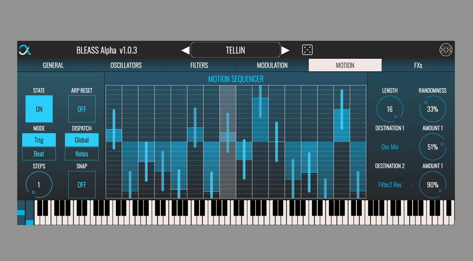 BLEASS Alpha Synthesizer Motion Sequencer