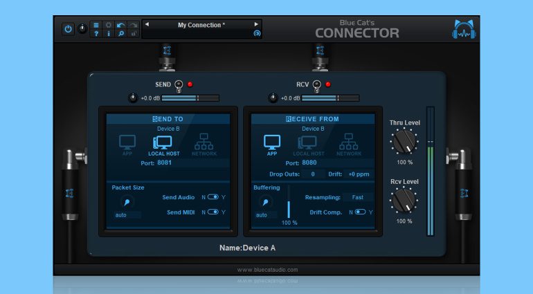 Blue Cat Audio Connector: MIDI und Audio über Netzwerk senden und empfangen