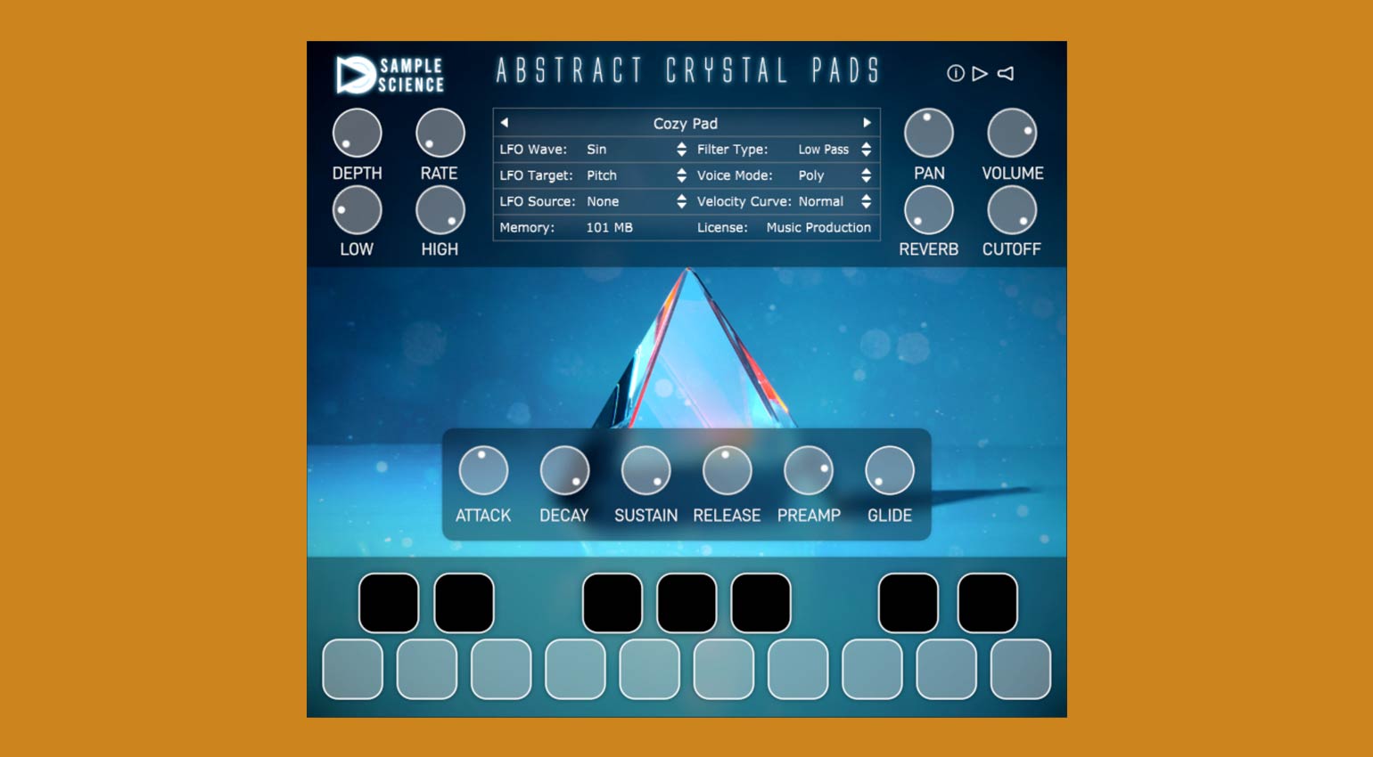 SampleScience Abstract Crystal Pads