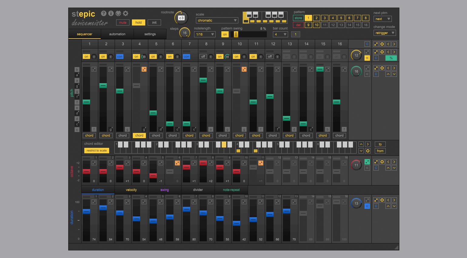 Devicemeister StepicVST Sequencer