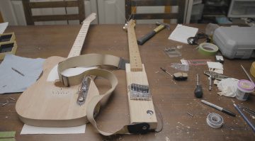 E-Gitarre aus Brett DIY mit Telecaster Klangvergleich