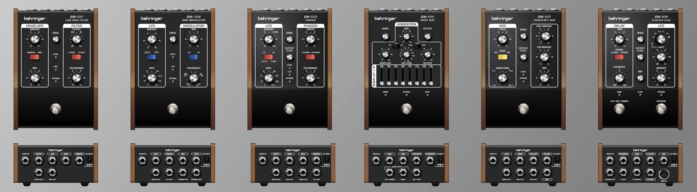 behringer moog analog effekt pedale clones