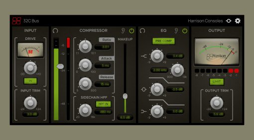 Harrison 32C Bus: Vier Harrison 32C Bus-Prozessoren in einem Plug-in