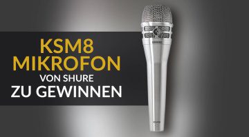 Gewinne ein Shure KSM8 Gesangsmikrofon im Nickel-Look!