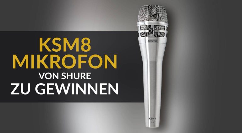 Gewinne ein Shure KSM8 Gesangsmikrofon im Nickel-Look!