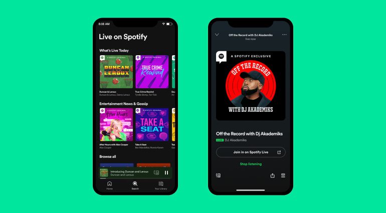 Spotify Greenroom wird zu Spotify Live