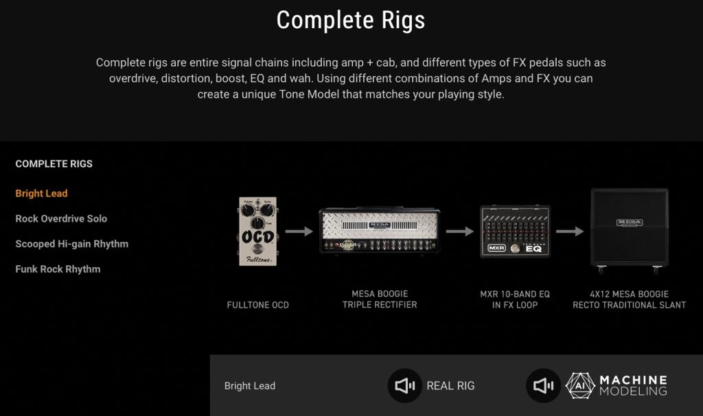 Profile kompletter Rigs möglich