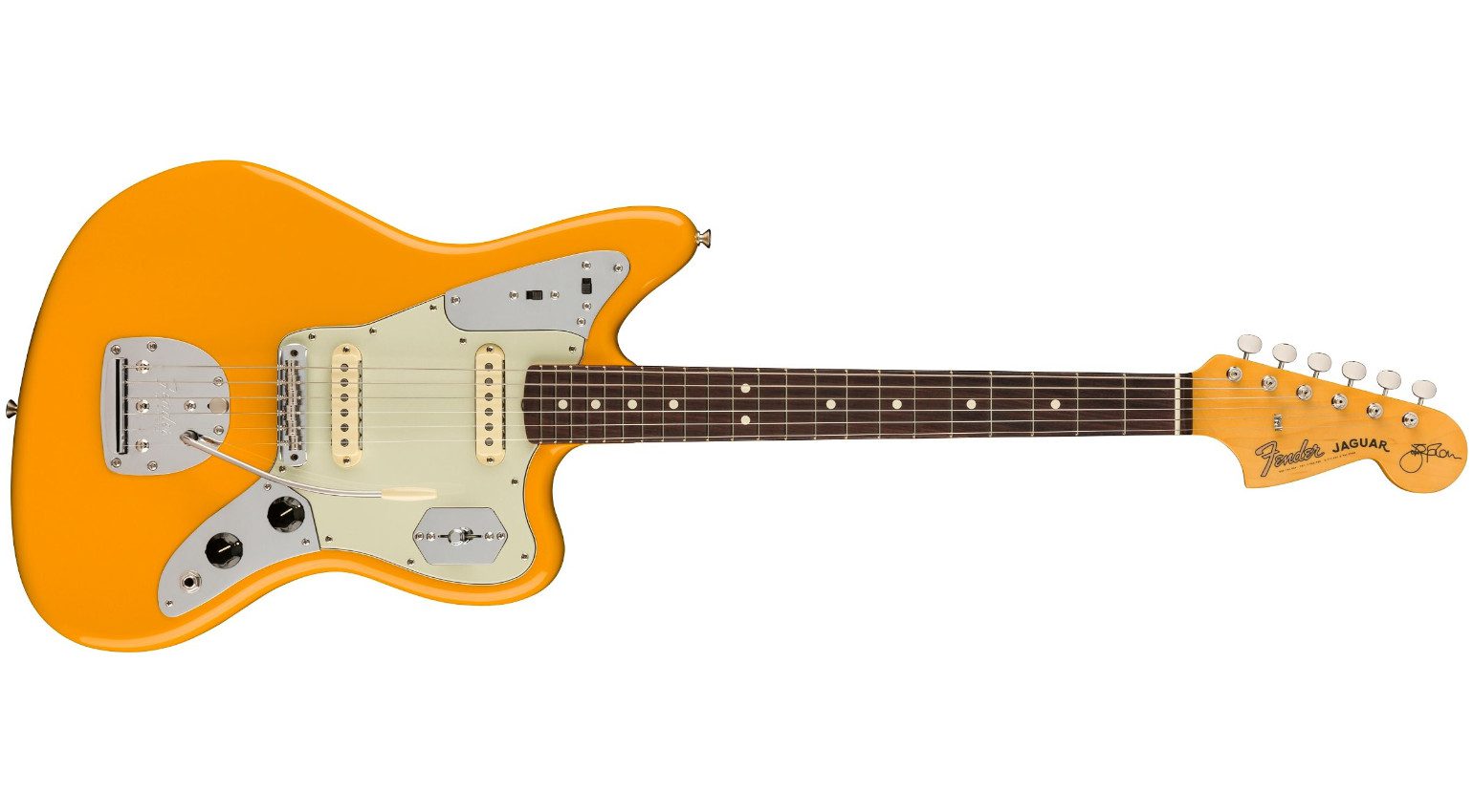 Gelbe Fender Jaguar E-Gitarre für Johnny Marr