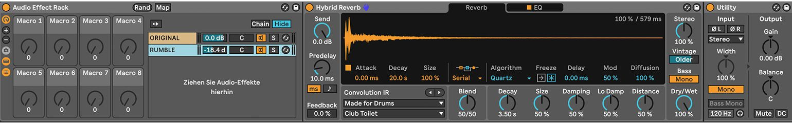 Reverb erzeugt Rumble