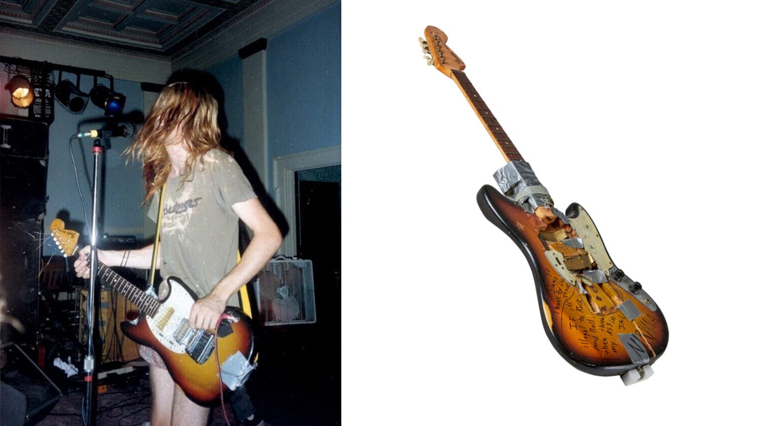 Kurt Cobain Nirvana Mustang zerstoert Auktion